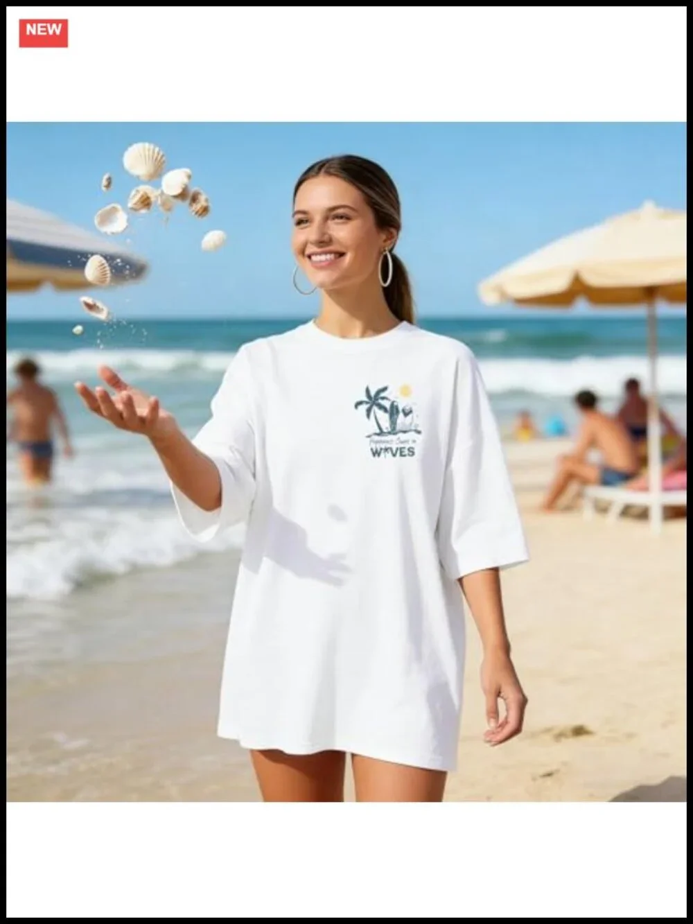 Oversized Hawaiian Beach Shirts for Women Cotton Blend Crewneck Short Sleeve